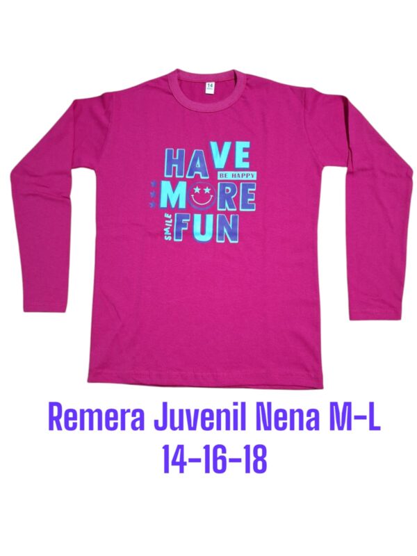 Remera juvenil nena M-L