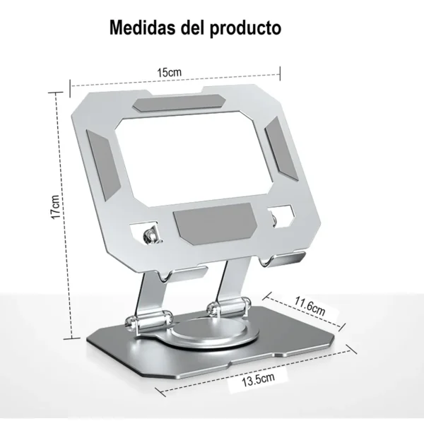 SOPORTE METALICO PARA TABLET Y NOTEBOOK 360 - Image 6