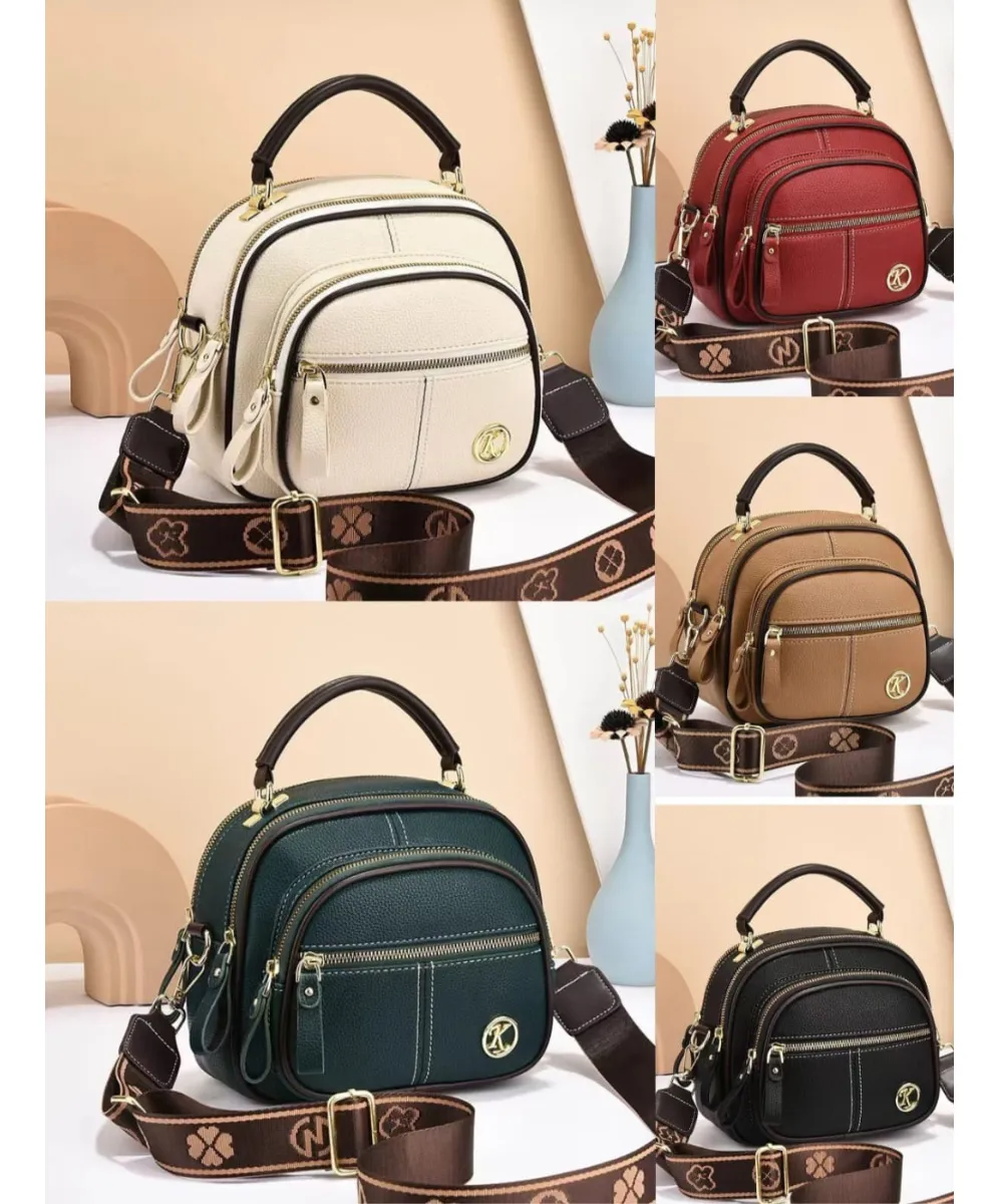 Bolso Bandolera De Piel Con Varios Compartimentos Para Mujer - Image 3