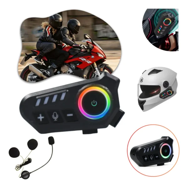 INTERCOMUNICADOR PARA MOTO CON LUCES RGB - Image 2