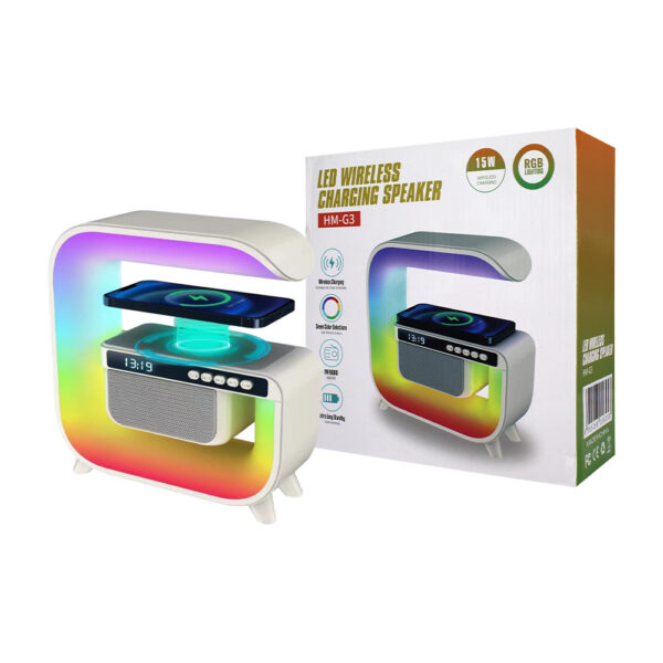 BASE INALAMBRICA, RGB,PARLANTE Y RADIO FM 15W