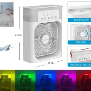 MINI VENTILADOR HUMIFICADOR PORTATIL FA014CP